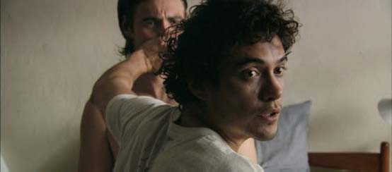 Martin Rodriguez (foreground) & Gerardo Begerez in Leos Room - courtesy of QFest